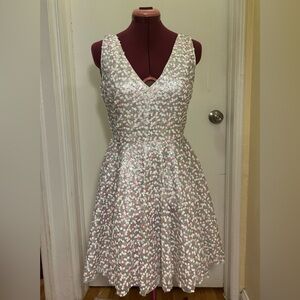 Sequin A-Line Dress in Iridescent Light Pink & Blue